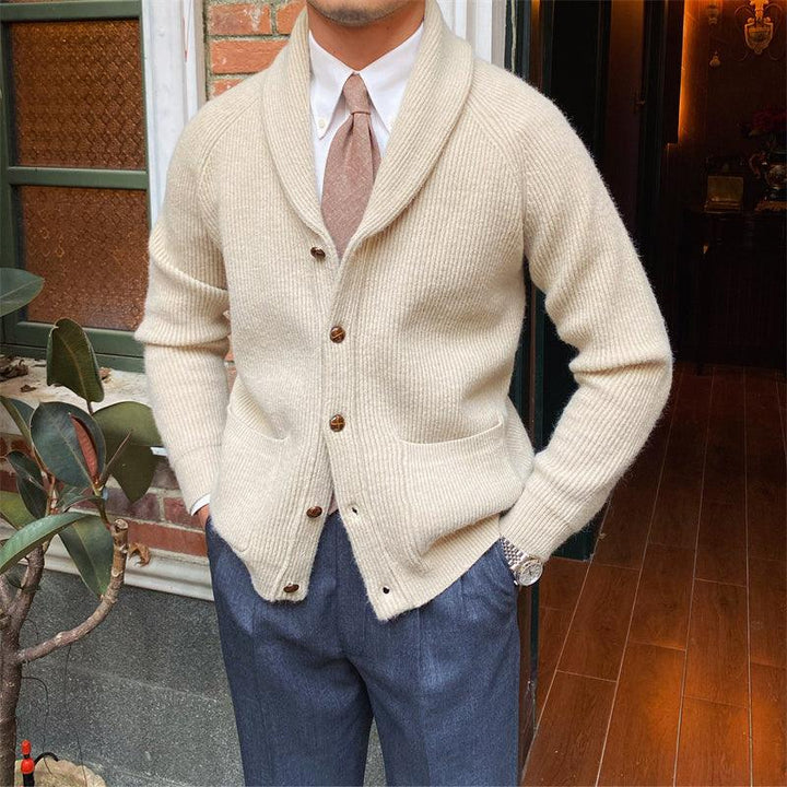 Thick Vintage Knitted Cardigan For Men Retro - Mamofa Global Store