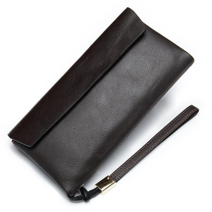 Retro Large Capacity Multiple Card Slots Long Genuine Leather Wallet - Mamofa Global Store