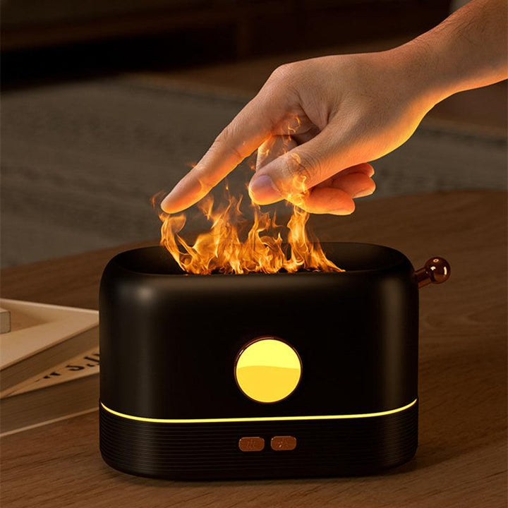 Flame Humidifier: 2-in-1 Fragrance Diffuser & Night Light - Mamofa Global Store