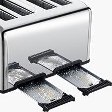 Prohibit Shelves In The Amazon. Toaster 4 Slice, Geek Chef Stainless Steel Extra-Wide Slot Toaster With Dual Control Panels Of Bagel,Defrost,Cancel Function,Ban Amazon - Mamofa Global Store