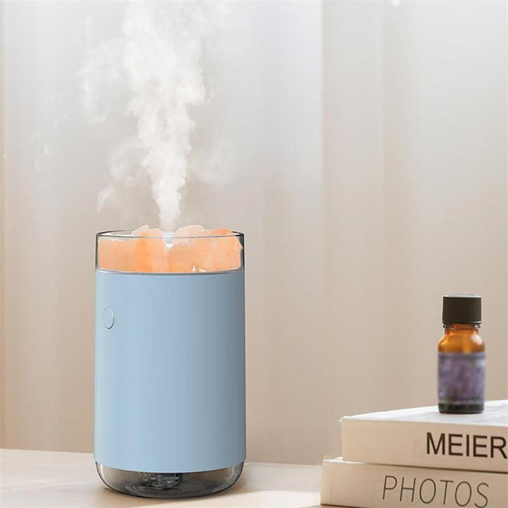 Air Humidifier Crystal Salt Stone Desktop Aromatherapy Essential Oil Ultrasonic Diffuser With LED Lamp Bedroom Home Humidifier - Mamofa Global Store