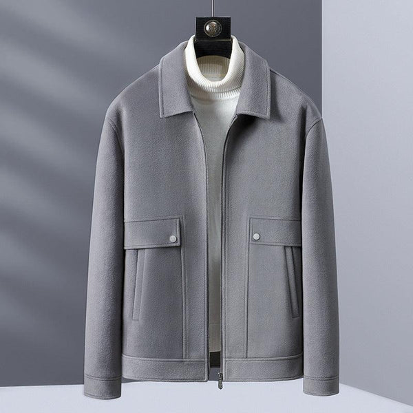 Spring New Casual Knitted Polo Collar Jacket Men - Mamofa Global Store