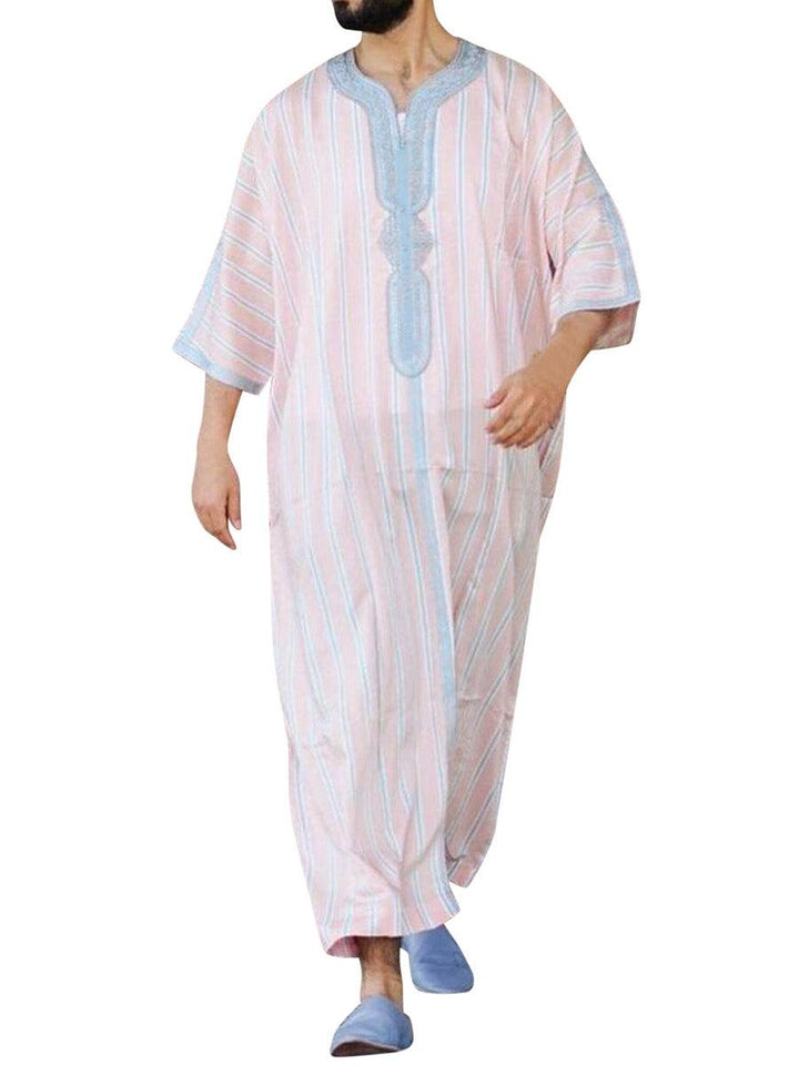 Short Sleeve Rompers Arab Ethnic Style Men - Mamofa Global Store