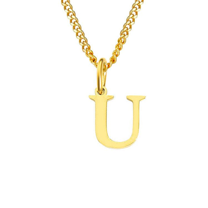 26 Letters All-Match 14K Stainless Steel Necklace - Mamofa Global Store