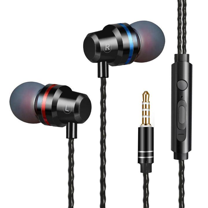 Metal Headphones Heat Tone In-ear Mobile Phone Headphones - Mamofa Global Store