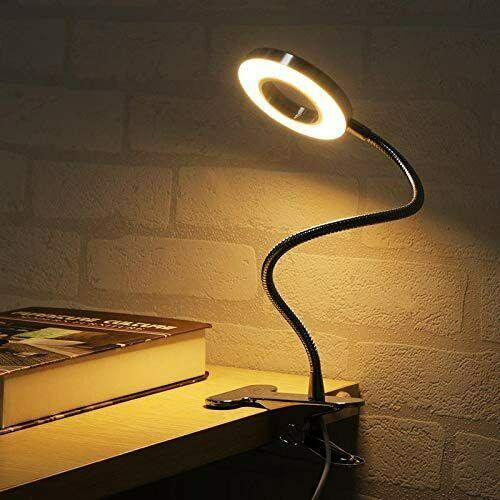 Clip On Desk Lamp LED Flexible Arm USB Dimmable Study Reading Table Night Light - Mamofa Global Store