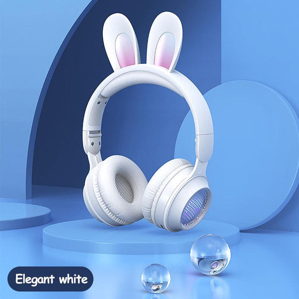 Rabbit Ear Headphones Wireless Luminous Extendable Wheat Headphones - Mamofa Global Store