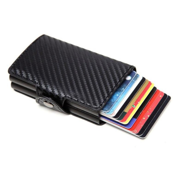 Automatic Bullet Card Aluminum Alloy Anti-magnetic Card Holder - Mamofa Global Store