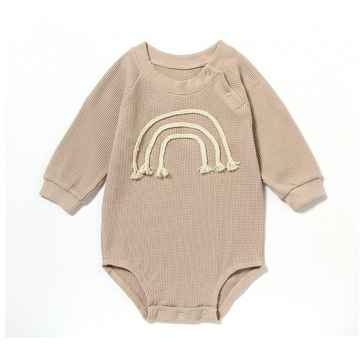 Spring And Autumn Romper R Baby Long Sleeve Waffle - Mamofa Global Store