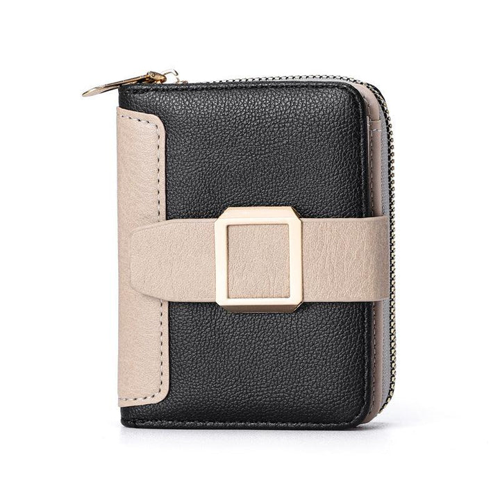 Women's Short Zipper Vertical Buckle Small Wallet - Mamofa Global Store