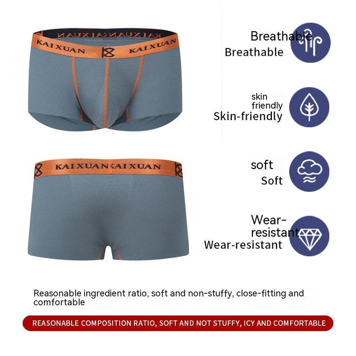 Modal Men's Boxers Low Waist Light And Comfortable Boxer Briefs - Mamofa Global Store