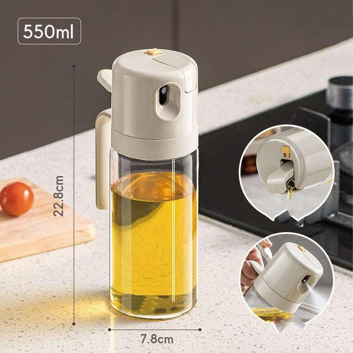 2 In 1 Oil Sprayer Bottle BBQ Cooking Oil Dispenser Olive Oil Pourers Sprayer Kitchen Baking Oil Mister Vinegar Bottle - Mamofa Global Store