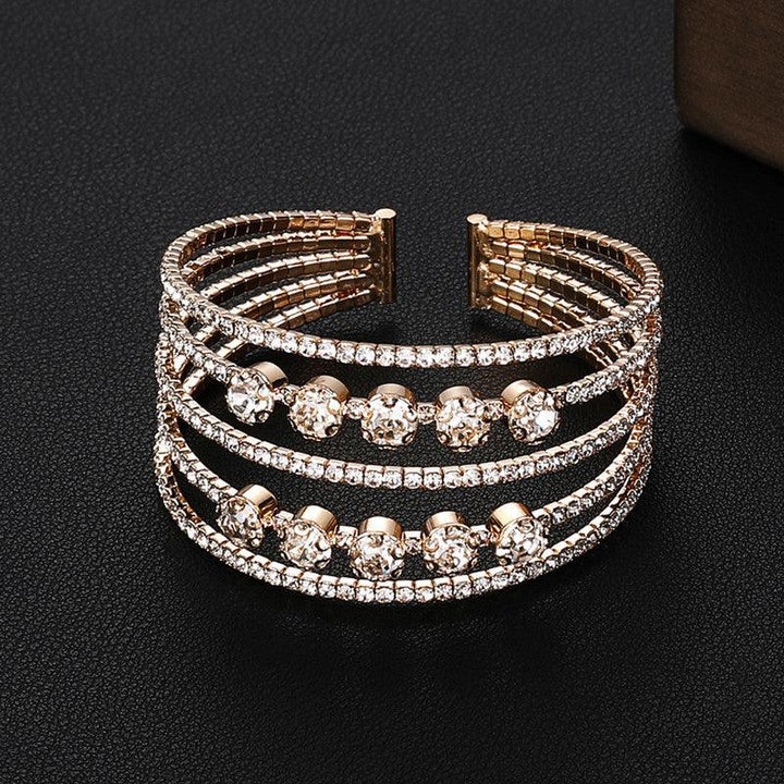 Bridal Accessories Temperament Full Diamond Elastic Bracelet - Mamofa Global Store