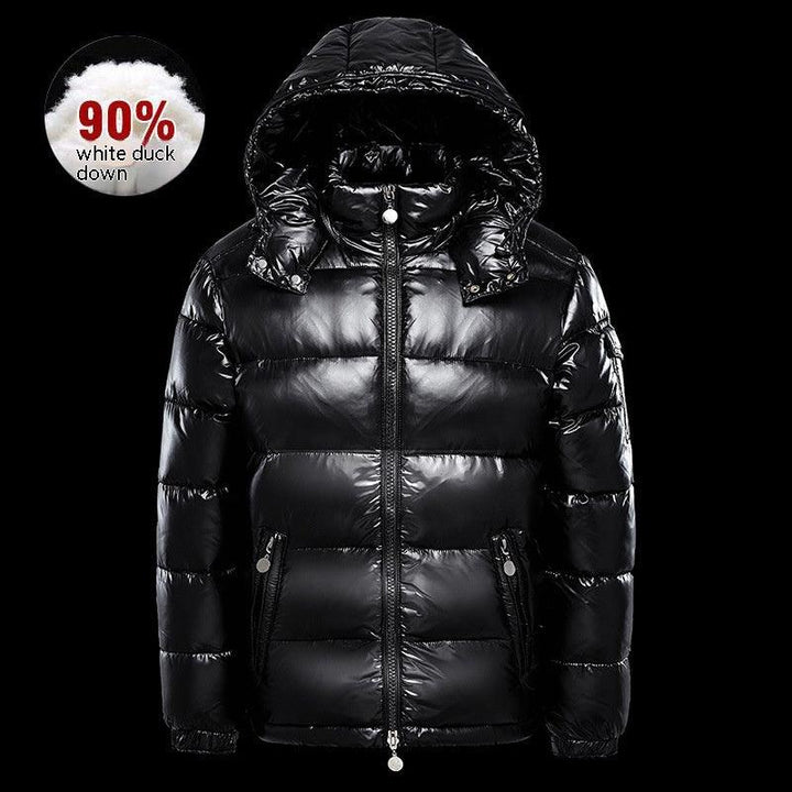 Down Jacket Black Glossy Couples Coat - Mamofa Global Store