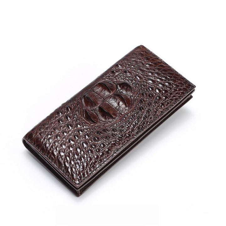 Crocodile Leather Wallet Cowhide Men's Multi Card Long Style - Mamofa Global Store