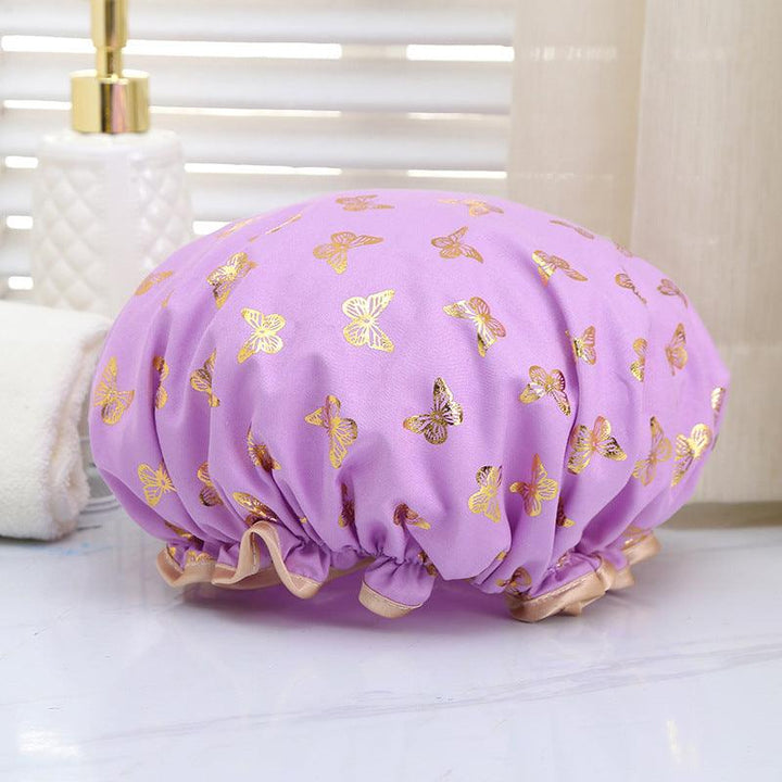 Gold-plated Bow Shower Cap Shower - Mamofa Global Store