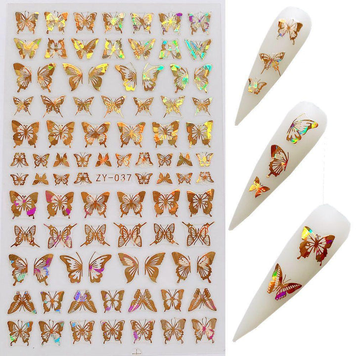 Butterfly Nail Sticker Simulation Bronzing Laser - Mamofa Global Store