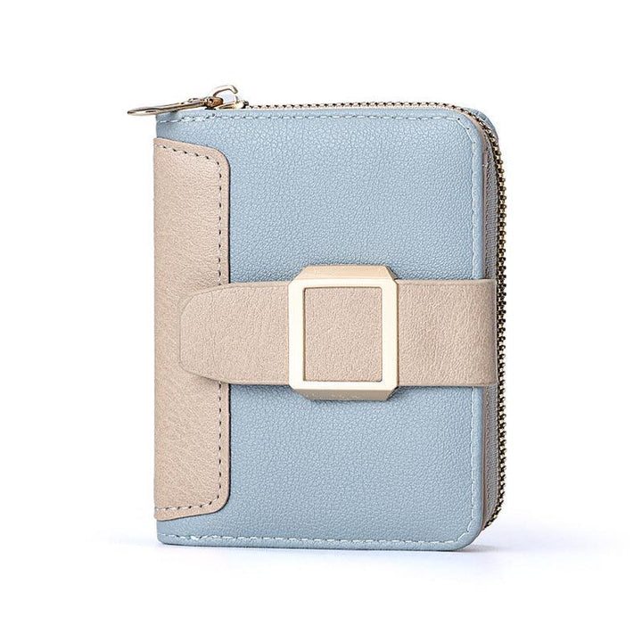 Women's Short Zipper Vertical Buckle Small Wallet - Mamofa Global Store