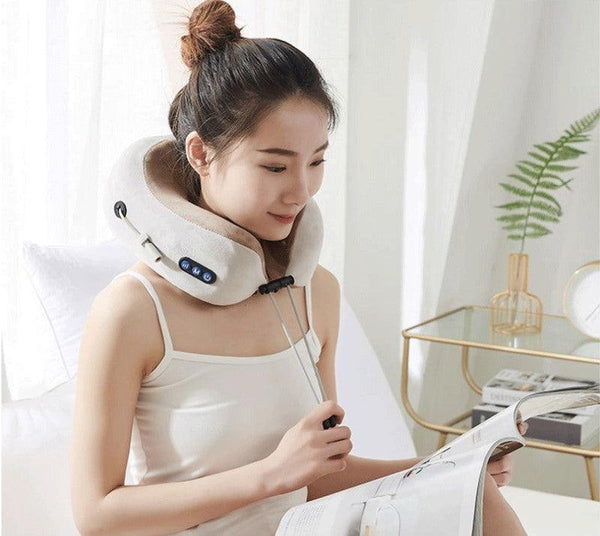 U Shaped Massage Pillow Neck Massage Device Electric Neck Massager Apparatus Shoulder Back Cervical Massager For Body Relaxation - Mamofa Global Store