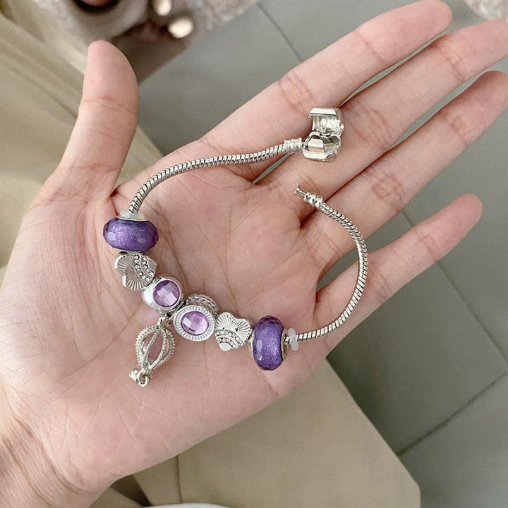 New Panjia Style Beaded Purple Hot Air Balloon Bracelet For Women - Mamofa Global Store