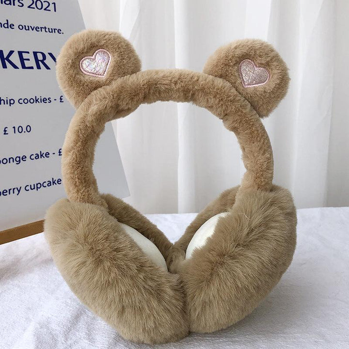 Winter Bear Ears Foldable Warm-keeping Earmuffs - Mamofa Global Store