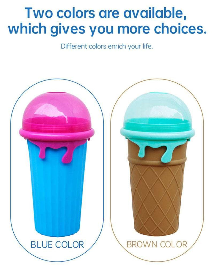 500ml Large Capacity Slushy Cup Summer Squeeze Homemade Juice Water Bottle Quick-Frozen Smoothie Sand Cup Pinch Fast Cooling Magic Ice Cream Slushy Maker Beker Kitchen Gadgets - Mamofa Global Store