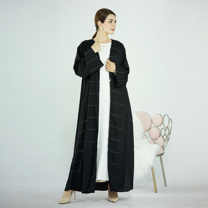 Middle East Dubai Solid Cardigan Dress - Mamofa Global Store