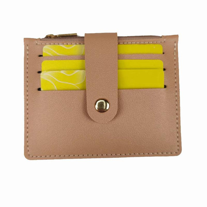 Short Small Card Holder Certificate Holder Women With Zipper - Mamofa Global Store