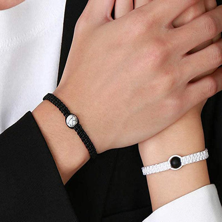 Black And White Niche Handcrafted Couple Bracelet - Mamofa Global Store