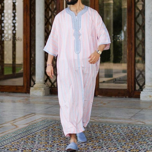 Short Sleeve Rompers Arab Ethnic Style Men - Mamofa Global Store