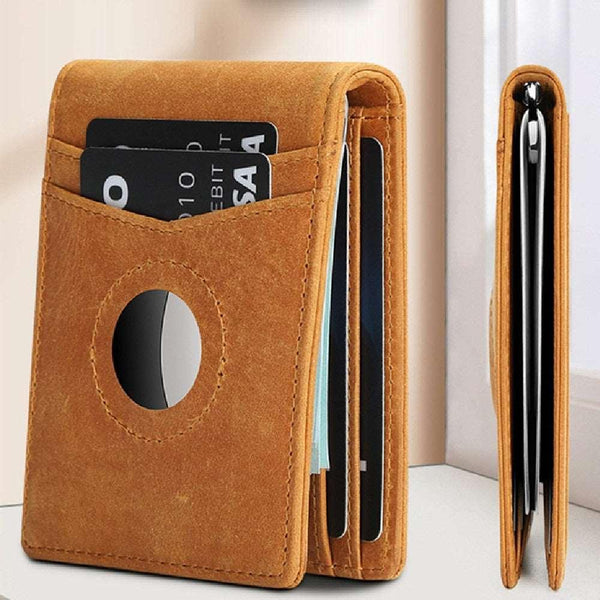 Anti-theft Brush Genuine Leather Men's Wallet - Mamofa Global Store