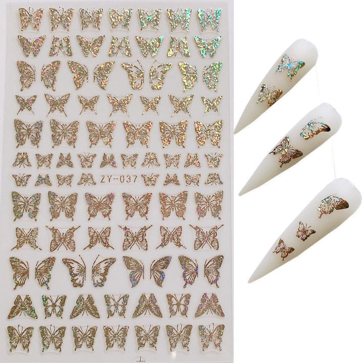 Butterfly Nail Sticker Simulation Bronzing Laser - Mamofa Global Store