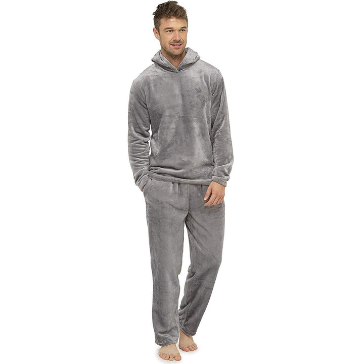 Flannel Grey Simple Home Men's Pajamas - Mamofa Global Store