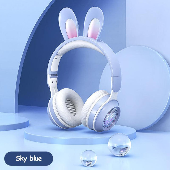 Rabbit Ear Headphones Wireless Luminous Extendable Wheat Headphones - Mamofa Global Store