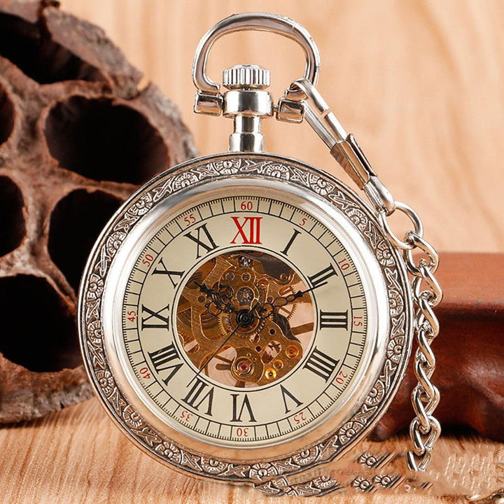 Simple Carved Straight Plate Without Cover Mechanical Watch - Mamofa Global Store