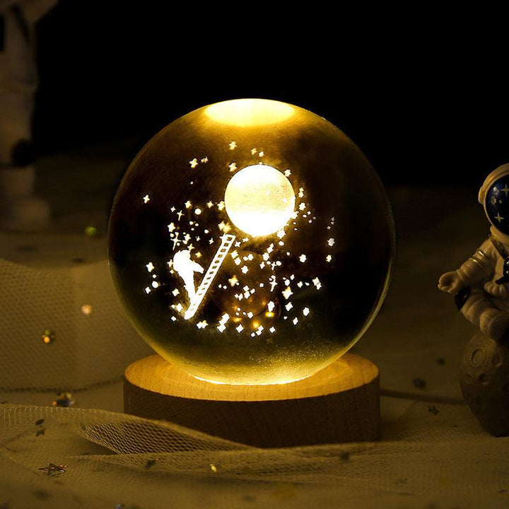 Starry Sky and Planets Crystal Ball Night Lamp - Mamofa Global Store