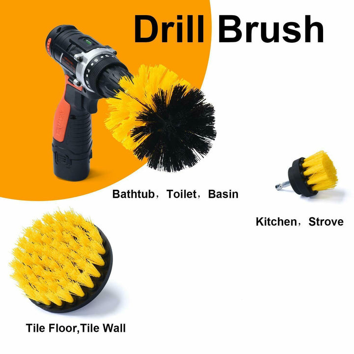 Drill Brush Set Power Scrubber Brushes for Car Wash Cleaning Carpet Tile Grout - Mamofa Global Store