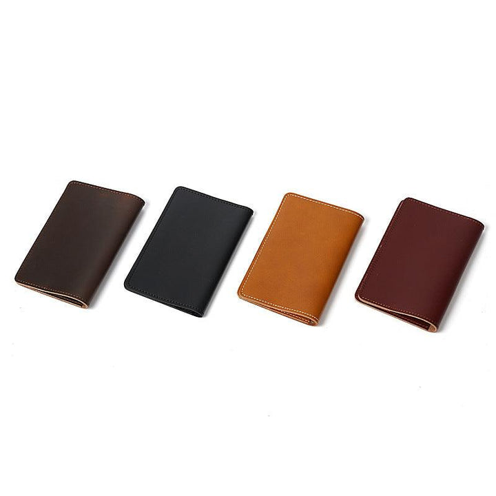 Genuine Leather Passport Holder Vertical Cowhide Simple Handmade - Mamofa Global Store