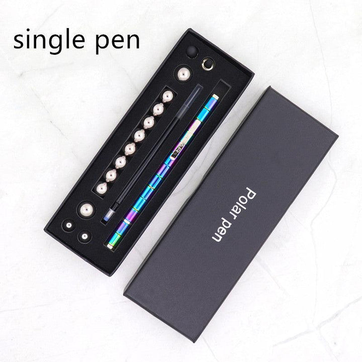 Stress Reducer Relief Toys Gift Box funny black golden kits Fidget magnetic polar pen with stylus ball pen - Mamofa Global Store