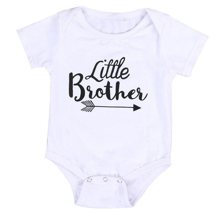 Baby Romper Sisters And Brothers Printed Short Sleeve - Mamofa Global Store