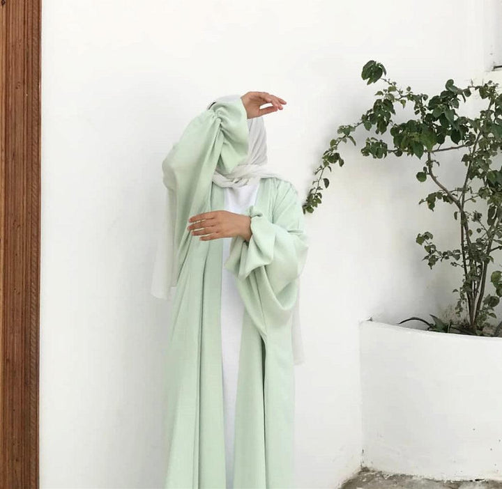 Puff Sleeve Cardigan Dubai Elegant Dress - Mamofa Global Store