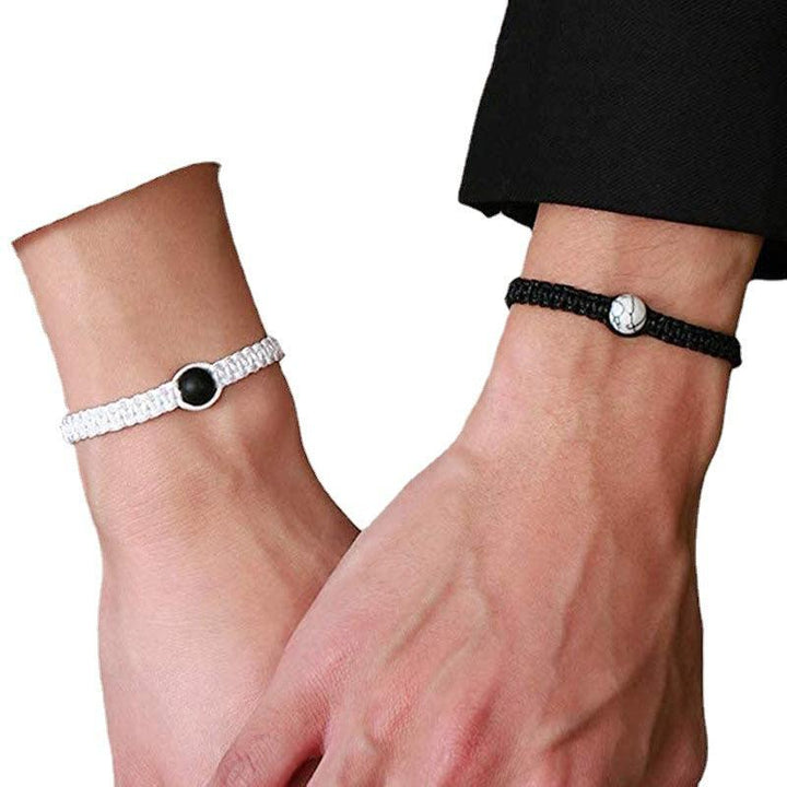 Black And White Niche Handcrafted Couple Bracelet - Mamofa Global Store