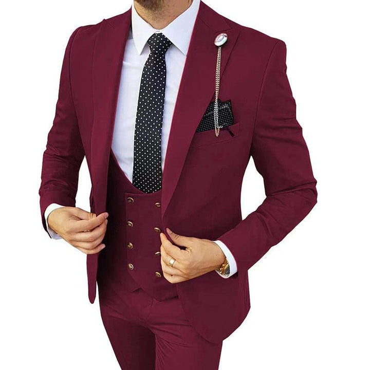 Fashion Men's Three Piece Suit Appear Thin - Mamofa Global Store