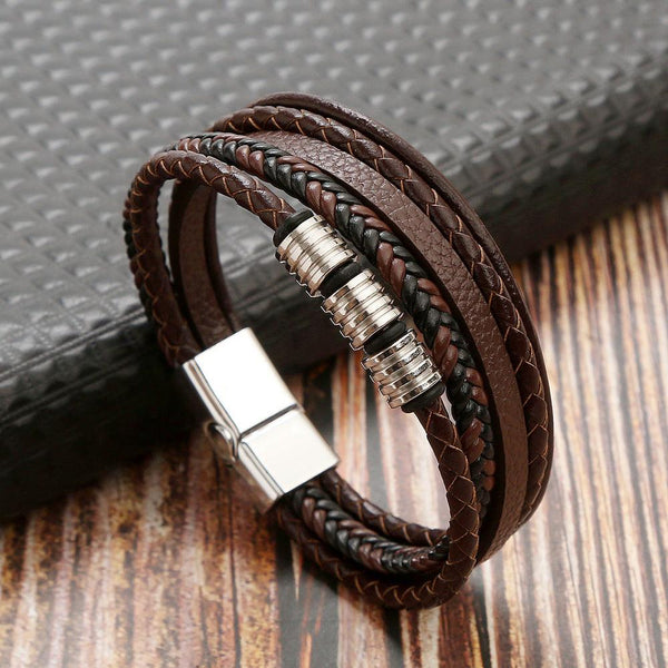 Stainless Steel Braided Bracelet Magnetic Buckle - Mamofa Global Store