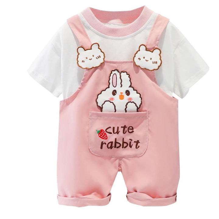 Children's Clothing Men And Women Baby Summer Cartoon Short-sleeved Overalls - Mamofa Global Store