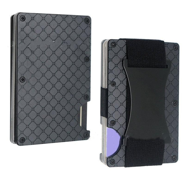 Metal Card Wrapped Carbon Fiber Wallet RFID Anti-theft Brush - Mamofa Global Store