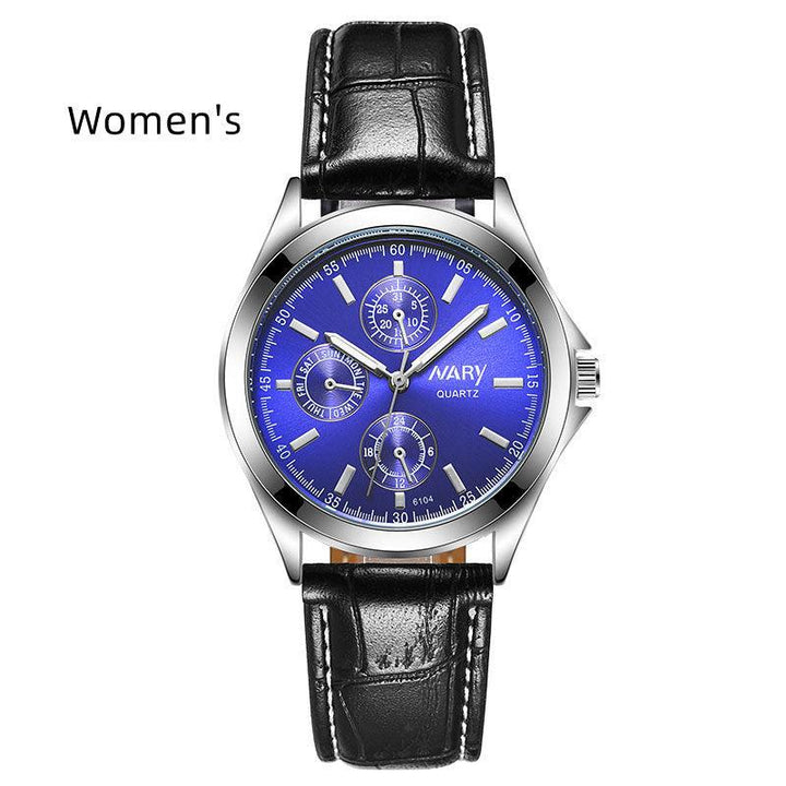 Couple Three Eyes And Six Needles Luminous Waterproof Quartz Watch - Mamofa Global Store