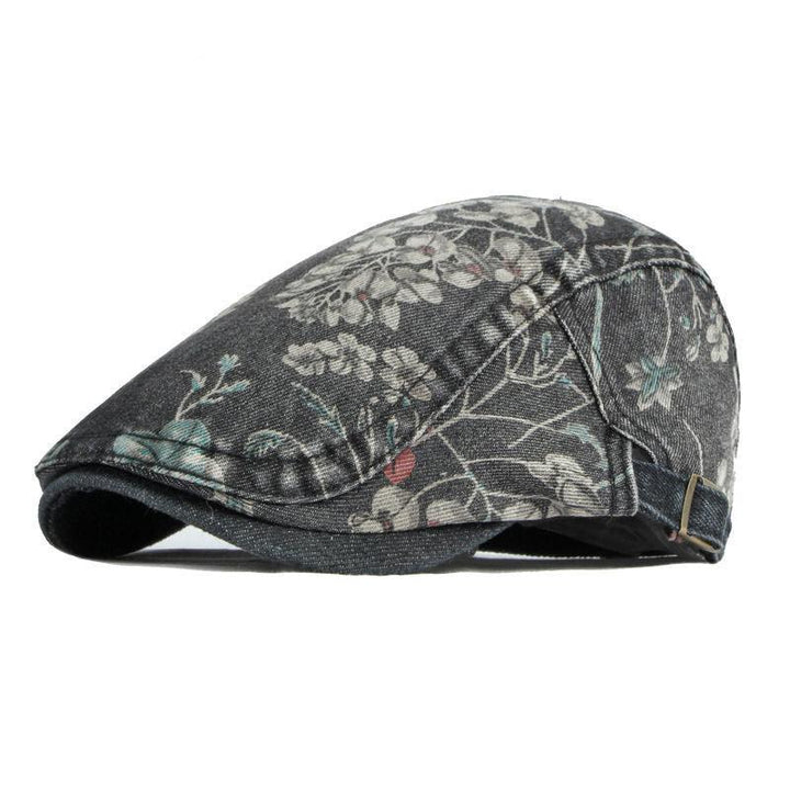 Denim Hat Advance Hats Flower Printed All-matching Peaked Cap - Mamofa Global Store