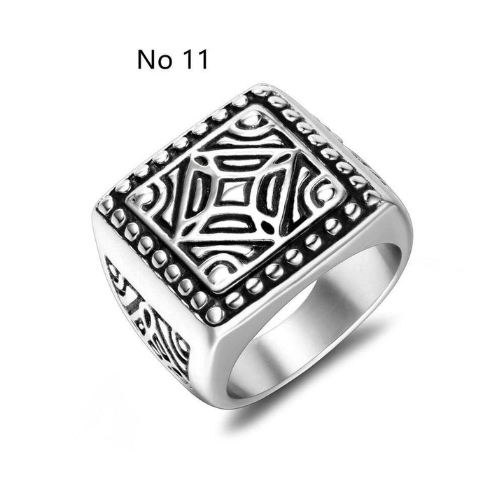 Personalized Men's Trendy Square Ring - Mamofa Global Store