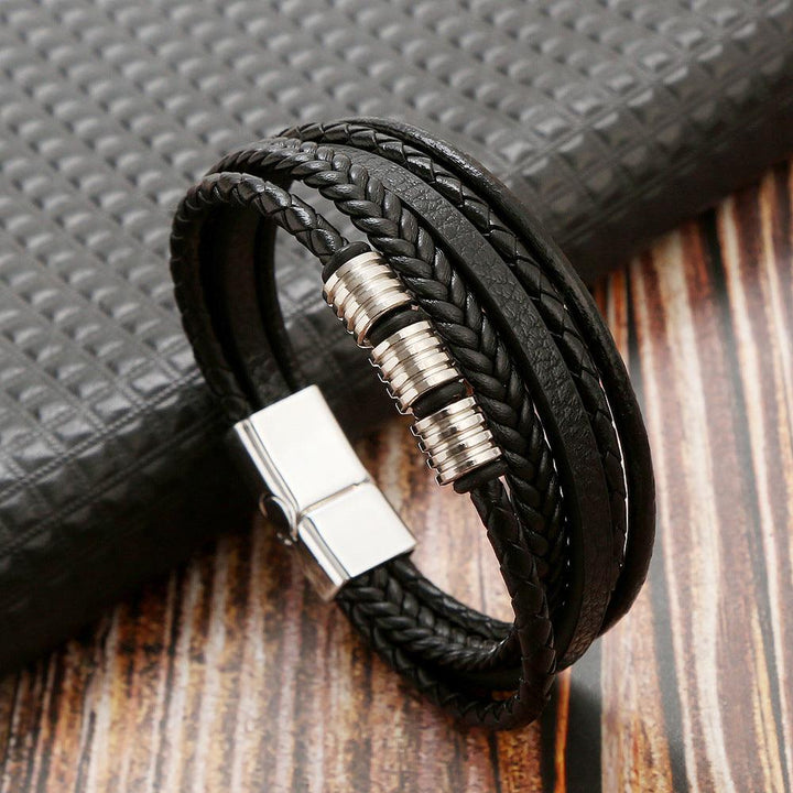 Stainless Steel Braided Bracelet Magnetic Buckle - Mamofa Global Store